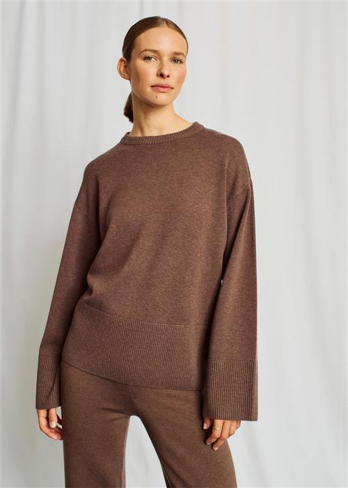 Bruun & Stengade BS Adalyn Knitwear Kvinde Brown Sweaters Str XS - hos Magasin