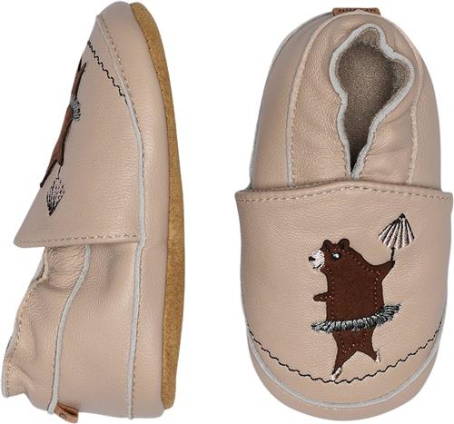 Melton Dancing Bear Leather Slippers Oxford Tan Hjemmesko Str 26/27 - Læder hos Magasin