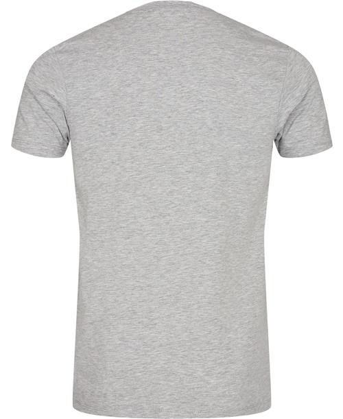 Se Lindbergh Mens Stretch Crew Neck tee S/S Mand Grå Kortærmede T-shirts Slim Fit Str XL - hos Magasin ved Magasin