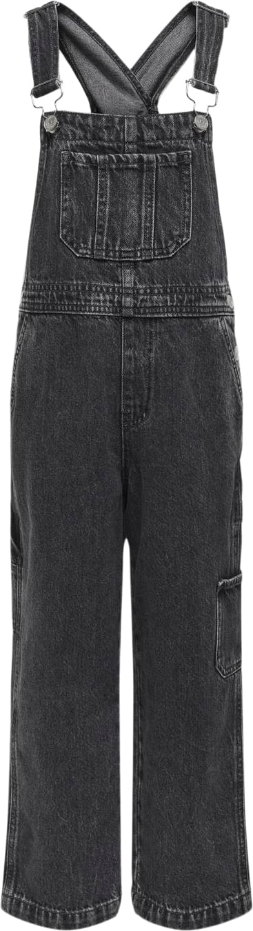 Se ONLY Kogdaffy Carpenter Overall DNM AZG Str 152 - Washed Black Bukser Denim hos Magasin ved Magasin