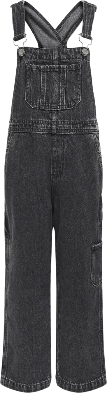 Se ONLY Kogdaffy Carpenter Overall DNM AZG Str 164 - Washed Black Bukser Denim hos Magasin ved Magasin