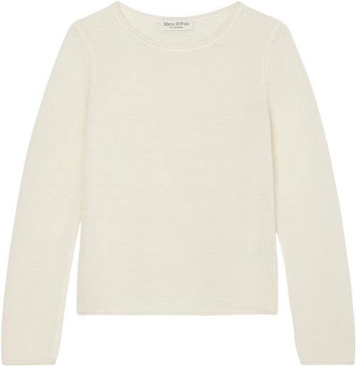 Marc O’Polo Pullover, Longsleeve, Roundneck Kvinde White Cotton Sweaters Str L - hos Magasin