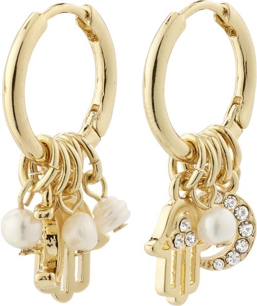 Se Pilgrim Prucence Recycled Earrings Goldplated one size - Creoler hos Magasin ved Magasin