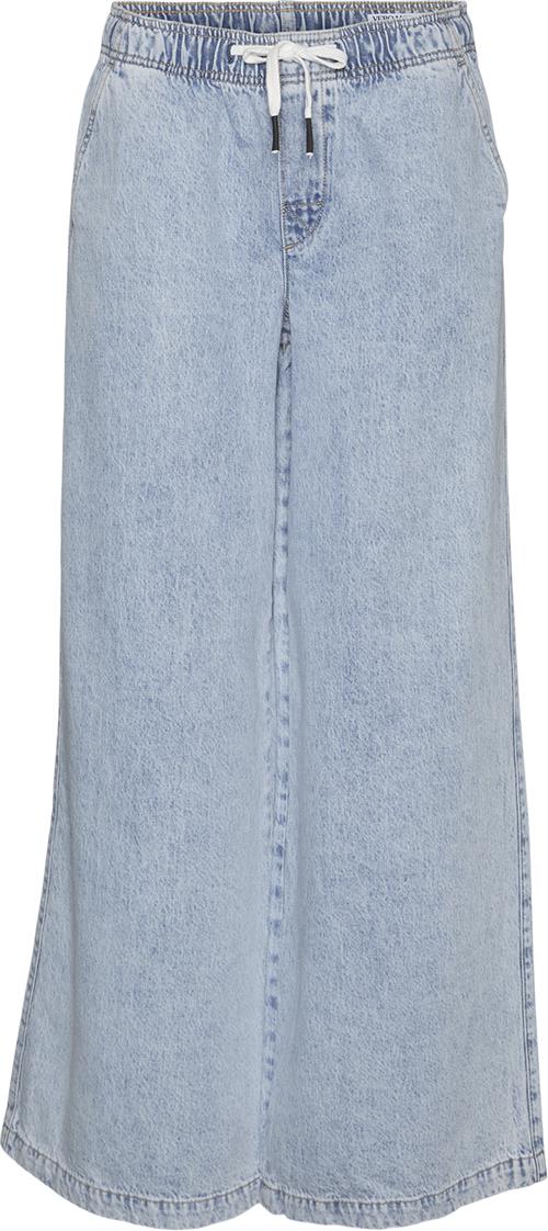 Vero Moda Vmannet MR ELA Loose Wide Jeans RA3 Kvinde Light Blue Denim Wide Jeans Slim Fit Str "S/""32" - hos Magasin