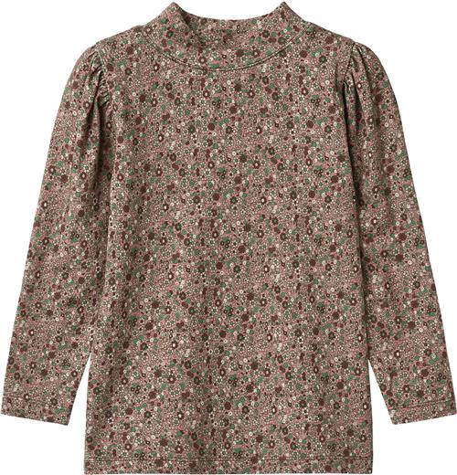 Fliink Kelly LS Puff Blouse Str 5Y/110 - Rose Amazone Carafe Aop. Bluser Viskose hos Magasin