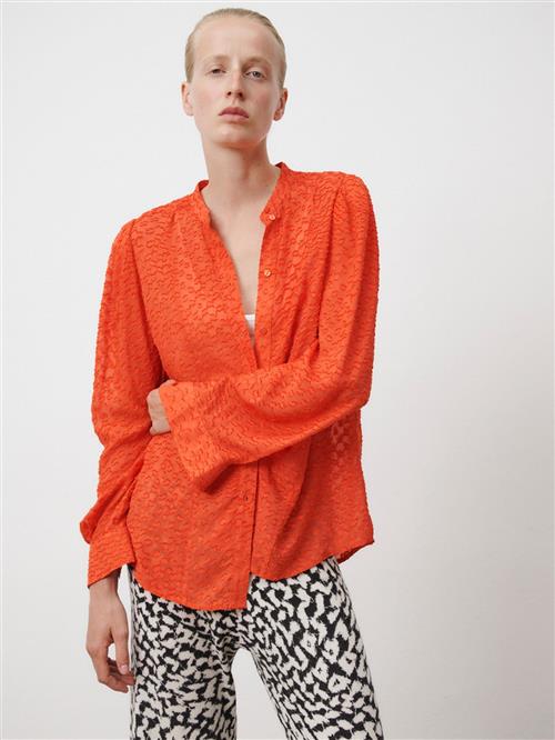 Lala Berlin Blouse Baran Kvinde Hot Orange Sweaters Str M - hos Magasin