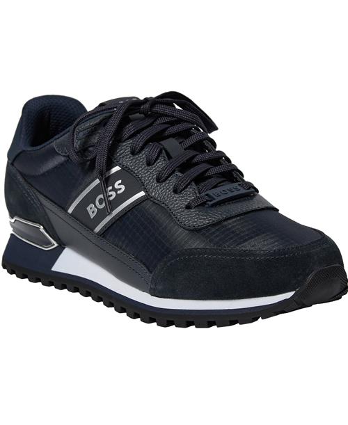 BOSS Parkourl_Runn_Rsmx Mand Dark Blue Sneakers Str 46 - hos Magasin