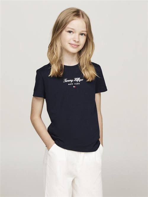 Tommy Hilfiger TH NYC Foil TEE SS Str 10 - Desert Sky Kortærmede T-shirts hos Magasin