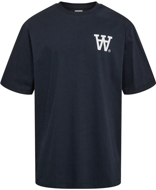 Wood Wood Wwasa Not To Be Trusted Tshirt Mand Dark Navy Kortærmede T-shirts Str L - hos Magasin