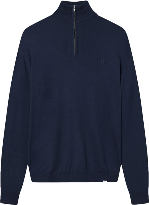 Les Deux Greyson Halfzip Merino Knit Mand Navy Turtlenecks Str M Merino - hos Magasin