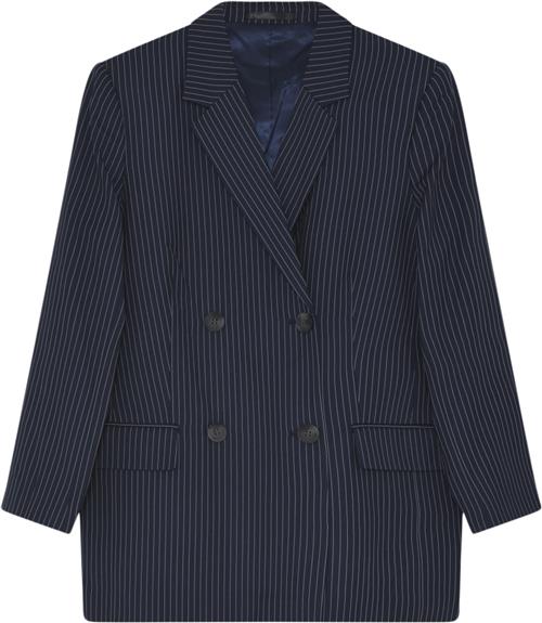 Se 2NDDAY 2ND Herman Pinstripe Kvinde Dark Blue Pinstripe Blazere Str 38 - hos Magasin ved Magasin