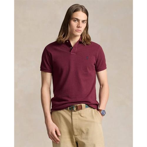 Polo Ralph Lauren Basic Meshssl-knt Mand Vintage Port Heather/c7587 Kortærmede Poloer Slim Fit Str XL - Bomuld hos Magasin