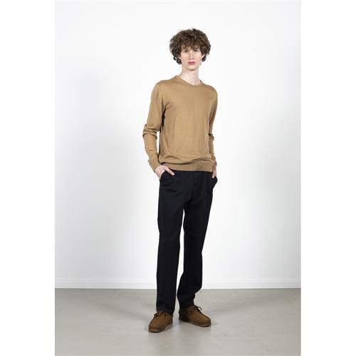 Se Clean Cut Copenhagen Merino Wool Crew Mand Camel Melange Sweaters Str XXL Merino - hos Magasin ved Magasin