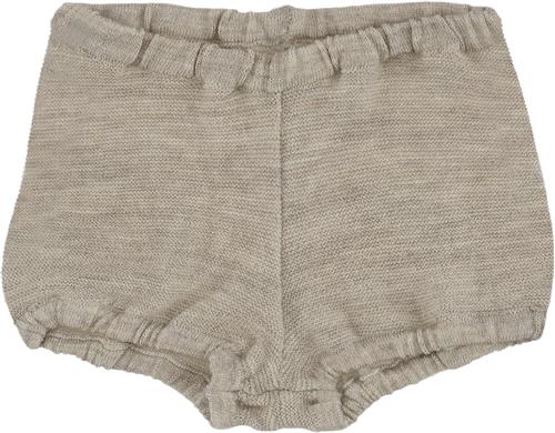 Konges Sløjd Krystal Wool Knit Bloomers Camel Melange 68/74 Str 68/74 - Camel Melange Shorts & Bloomers hos Magasin