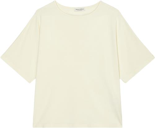 Marc O’Polo Tshirt, cut on Sleeve Kvinde Off White Kortærmede T-shirts Str L - hos Magasin