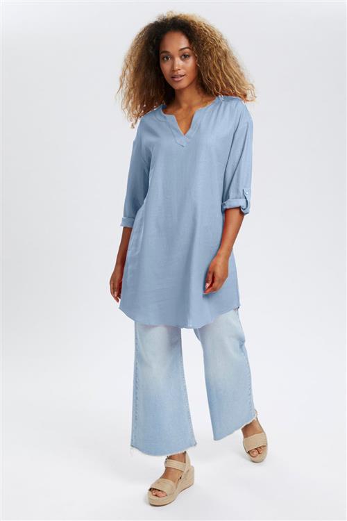 Se Cream Crventa Tunic Kvinde Cashmere Blue Tunikaer Regular Fit Str 40 - hos Magasin ved Magasin