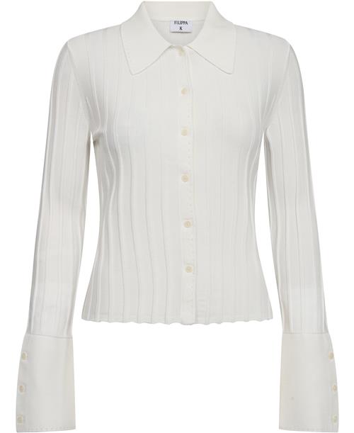 Filippa K Knitted Shirt Kvinde Snow White Sweaters Str L - hos Magasin