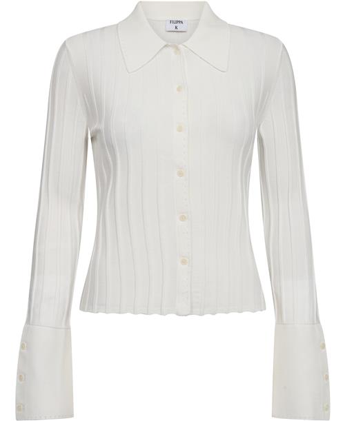 Filippa K Knitted Shirt Kvinde Snow White Sweaters Str M - hos Magasin