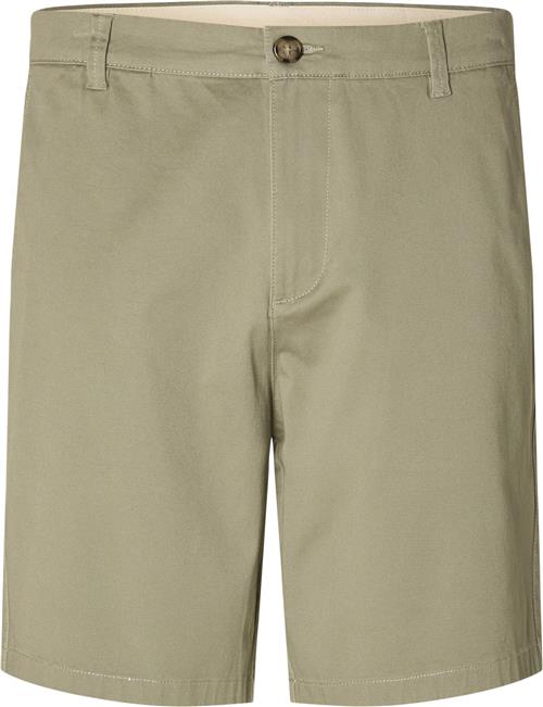 Se Selected Homme Slhregular Bill Flex Shorts Noos Mand Vetiver Chino Shorts Regular Fit Str XXL - Bomuld hos Magasin ved Magasin