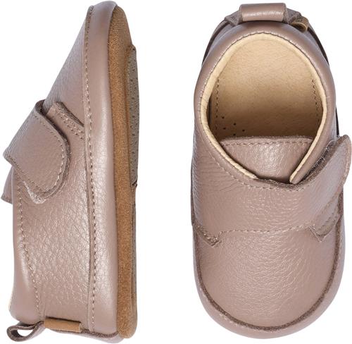 Melton Luxury Leather Slippers Velcro Fawn Hjemmesko Str 23/24 - Læder hos Magasin