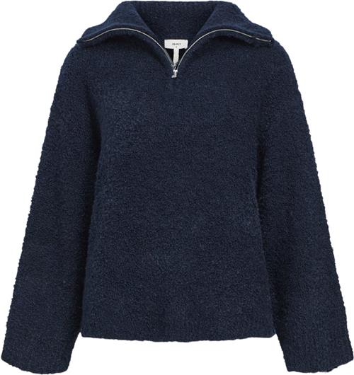 Se Object Objtolatya Knit LO L/S Pullover 135 Kvinde Sky Captain Toppe Loose Fit Str XS - hos Magasin ved Magasin