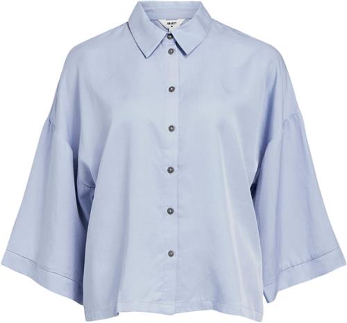 Se Object Objtilda Boxy Shirt Noos Kvinde Brunnera Blue/col Langærmede Skjorter Str 42 - hos Magasin ved Magasin