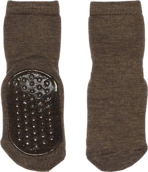 mpKids Wool Socks Anti-slip Str 19/21 - Brun Strømper hos Magasin