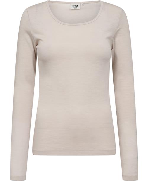 Se Magasin du Nord Collection Magasin Celia 3 100% RWS Merino Wool Kvinde Ivory Sweaters Str S Merino ved Magasin