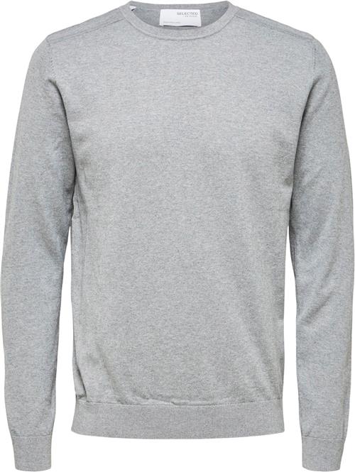 Selected Homme Slhberg Crew Neck B Noos Mand Grå Sweaters Str L - hos Magasin