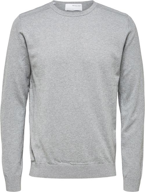 Se Selected Homme Slhberg Crew Neck B Noos Mand Grå Sweaters Str XL - hos Magasin ved Magasin