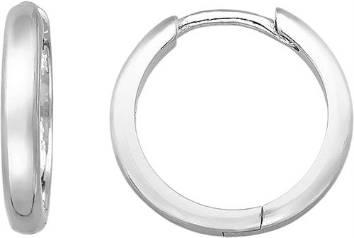 Lush Lush Jewelry Simple Round Creoler 13mm Sølv ONE SIZE - Creoler hos Magasin