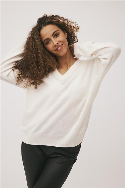 Magasin du Nord Collection Magasin Mabel 10 100 Cashmere Kvinde Off White Sweaters Str XS Cashmere