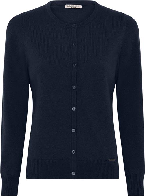 Micha Cardigan_ Elaine Cashmere Kvinde Navy Cardigans Str M Cashmere - hos Magasin