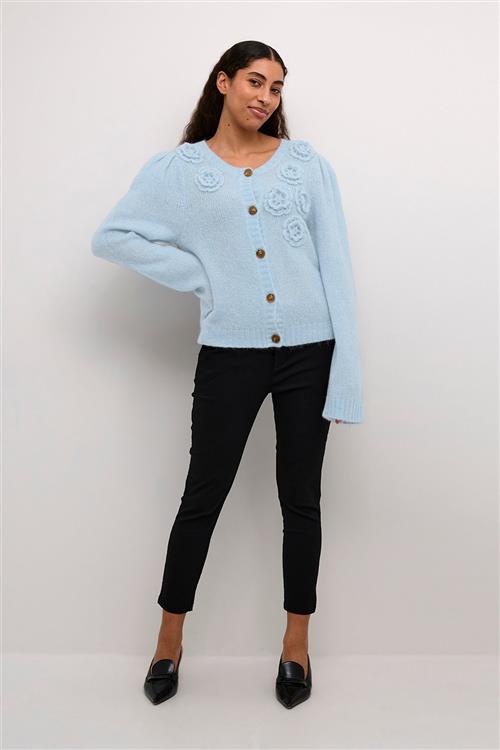 Se Culture Cuosa Cardigan Kvinde Cashmere Blue Melange Langærmede Bluser Str XL - Cashmere hos Magasin ved Magasin