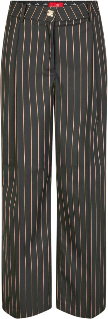 Se Cras Nancycras Pants Kvinde Camel Pinstripe Bukser Str 42 - hos Magasin ved Magasin