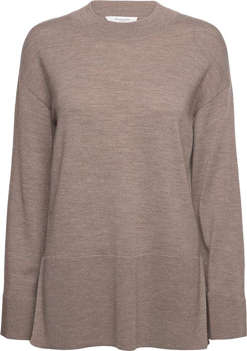 Se Rosemunde Knit Oneck Kvinde Brown Grey Mel Sweaters Str XL - hos Magasin ved Magasin