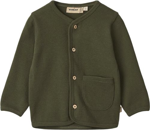 Se Wheat Sweat Cardigan Toto Str 62/3m - Pine Needle Sweatshirts Bomuld hos Magasin ved Magasin