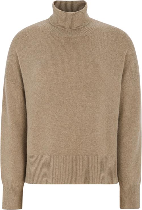 Se Soft Rebels Srluni Rollneck Knit Kvinde Oatmeal Melange Cardigans Loose Fit Str XS - hos Magasin ved Magasin