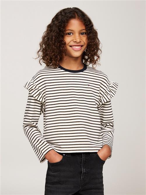 Tommy Hilfiger Stripe TEE LS Str 6 - Desert Sky Stripe Langærmede T-shirts hos Magasin