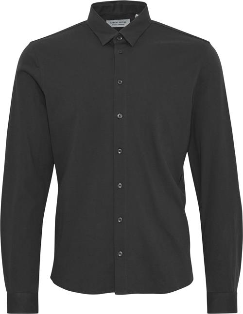 Casual Friday Cfarthur LS BU Jersey Shirt Kvinde Dark Shadow Skjorter Slim Fit Str XL - hos Magasin