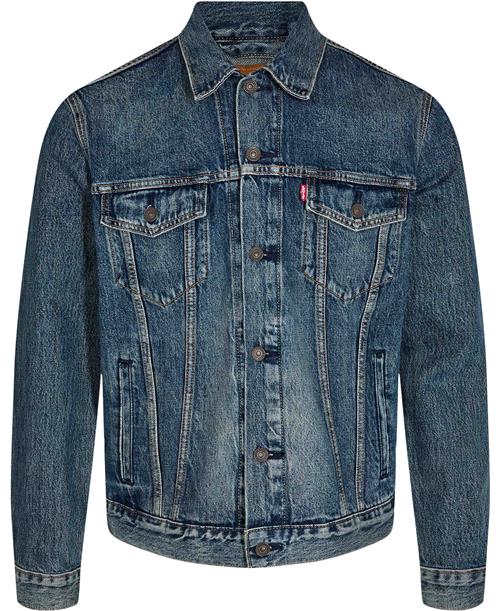 Levi's THE Trucker Jacket Broadway TE Mand Mørkeblå Denimjakker Str L - Bomuld hos Magasin