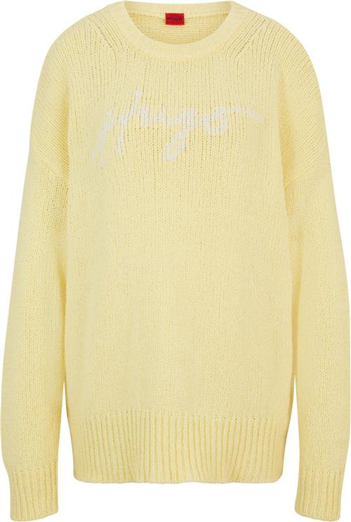 HUGO Sareed Kvinde Open Yellow Sweaters Str S - hos Magasin