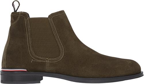 Se Tommy Hilfiger Core RWB Hilfiger Suede Chelsea Mand Warm Military Chelsea Boots Str 41 - hos Magasin ved Magasin