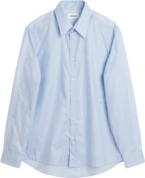 Soulland Rado Shirt Kvinde Blue Pinstripe Skjorter Str M/L - Bomuld hos Magasin