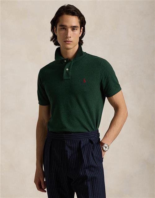 Polo Ralph Lauren Basic Meshssl-knt Mand Scotch Pine Heather/c3961 Kortærmede Poloer Slim Fit Str M - Bomuld hos Magasin