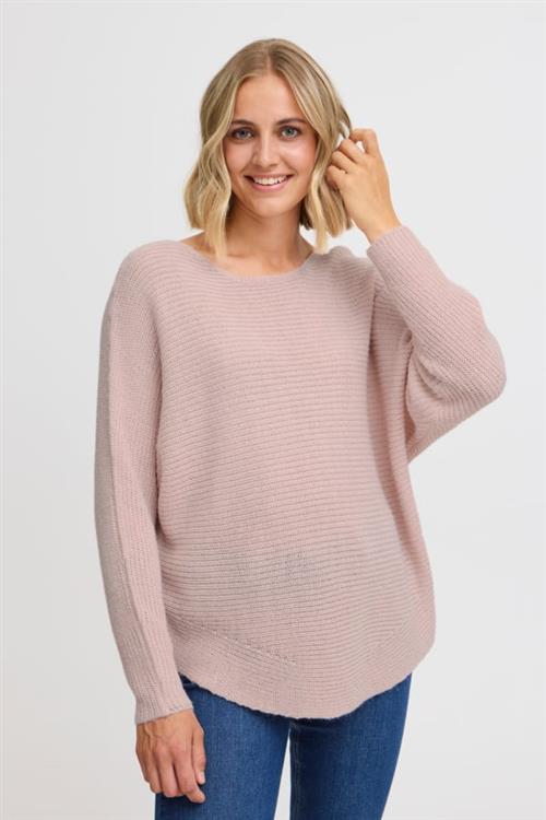 Se Fransa Freretta PU 3 Kvinde Peachskin Melange Sweaters Loose Fit Str L - hos Magasin ved Magasin