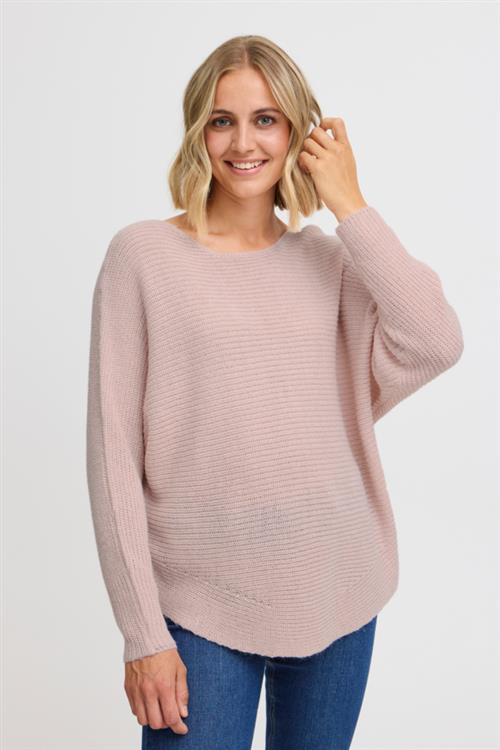 Fransa Freretta PU 3 Kvinde Peachskin Melange Sweaters Loose Fit Str M - hos Magasin