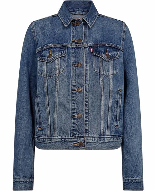 Levi's Original Trucker Soft AS Butte Kvinde Blå Overgangsjakker Str S - hos Magasin