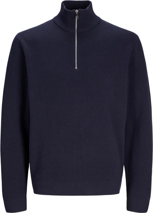 Se Jack & Jones Jprblamilano Stitch Knit Half ZIP S Mand Night Sky Turtlenecks Relaxed Fit Str XL - hos Magasin ved Magasin