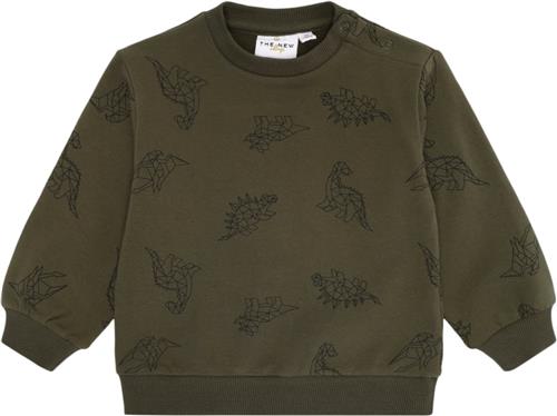 The New Tnslaurent Sweatshirt Str 98 cm - Ivy Green Dino Ao Sweatshirts Bomuld hos Magasin